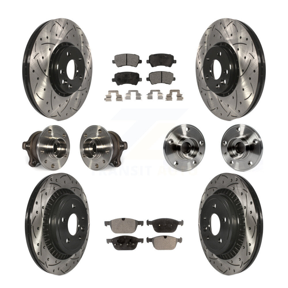 [Avant + Arrière] Kit d'ensemble roulement de roue et moyeu pour 2010-2015 Volvo XC60 AWD KBB-111306