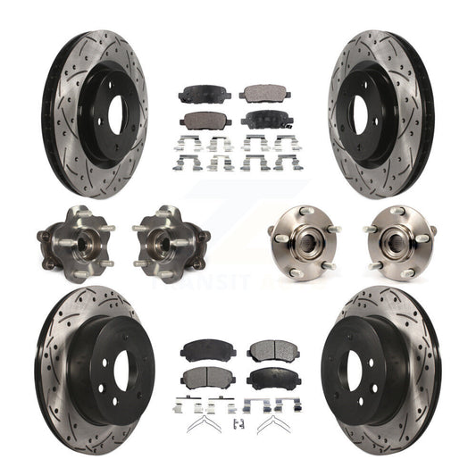 [Avant + Arrière] Kit d'ensemble roulement de roue et moyeu pour 2014-2015 Nissan Rogue Select AWD KBB-111309