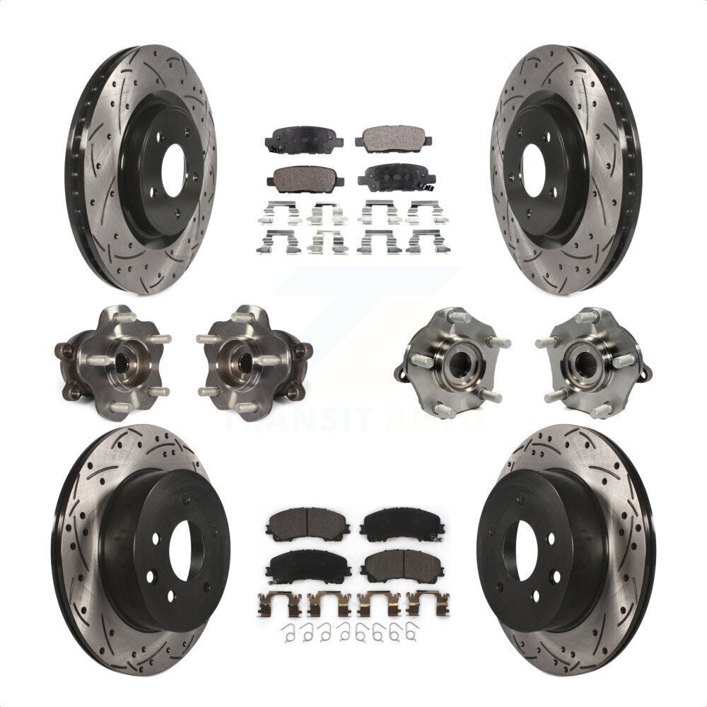 [Avant + Arrière] Kit d'ensemble roulement de roue et moyeu pour Nissan Rogue KBB-111313 par Transit Auto