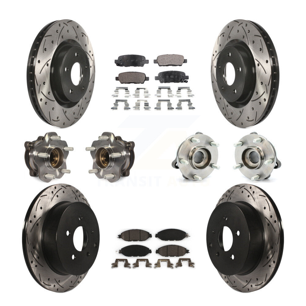 [Avant + Arrière] Kit d'ensemble roulement de roue et moyeu pour Nissan Pathfinder Murano INFINITI QX60 JX35 KBB-111317