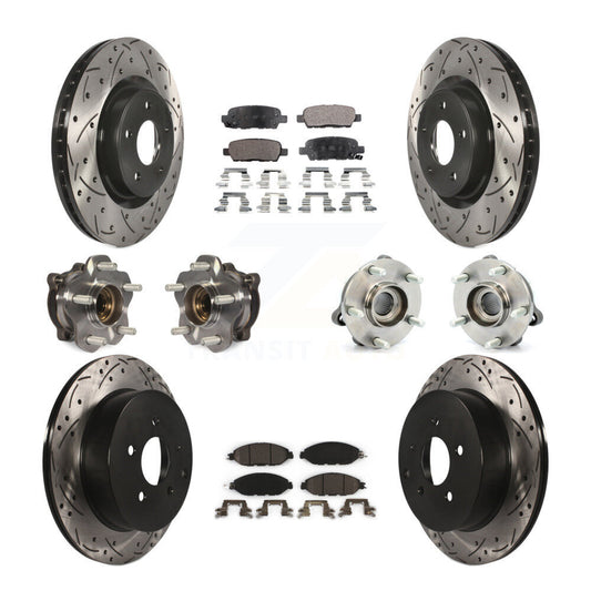 [Avant + Arrière] Kit d'ensemble roulement de roue et moyeu pour Nissan Pathfinder Murano INFINITI QX60 JX35 KBB-111317