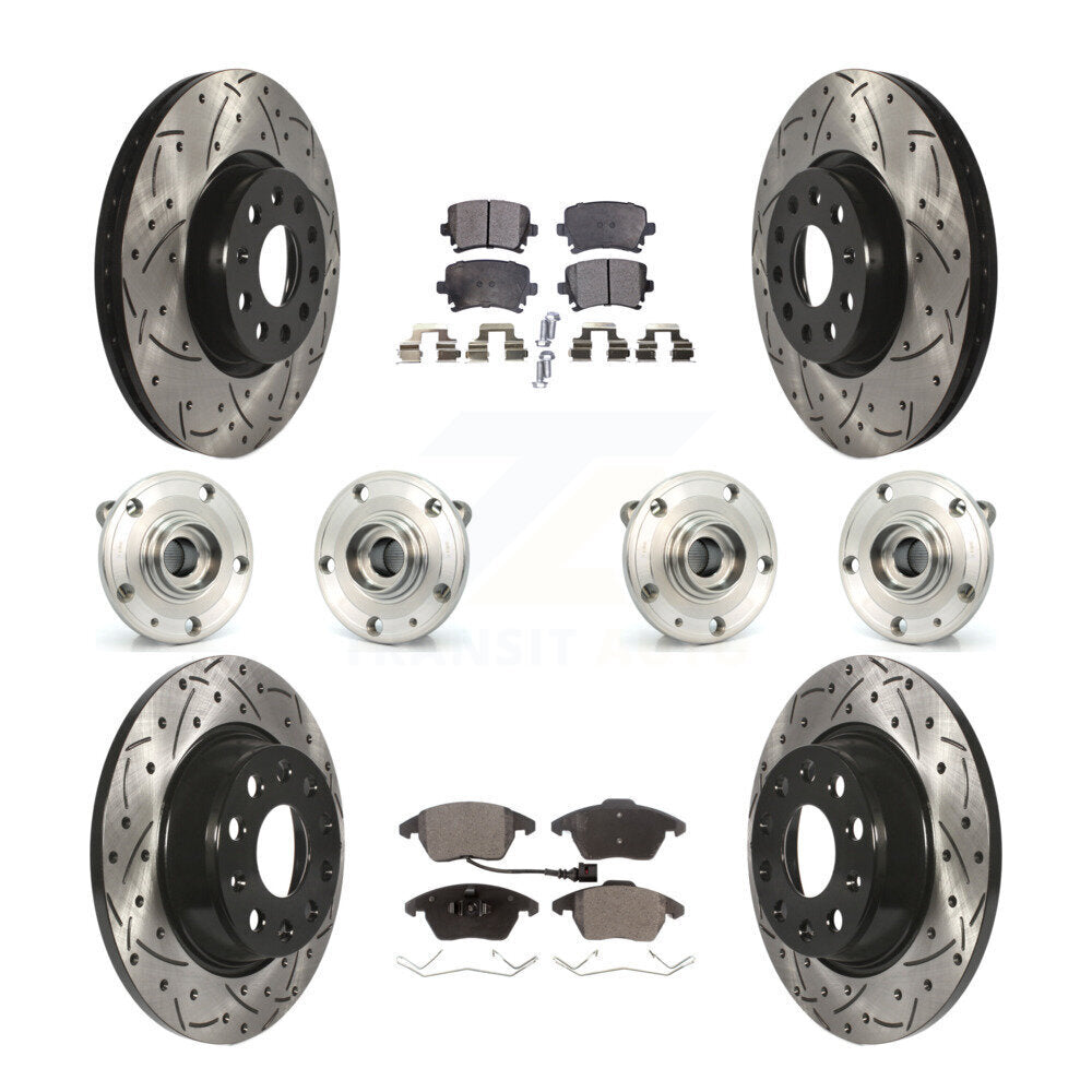 [Avant + Arrière] Kit d'ensemble roulement de roue et moyeu pour Volkswagen Passat Audi A3 Quattro KBB-111334