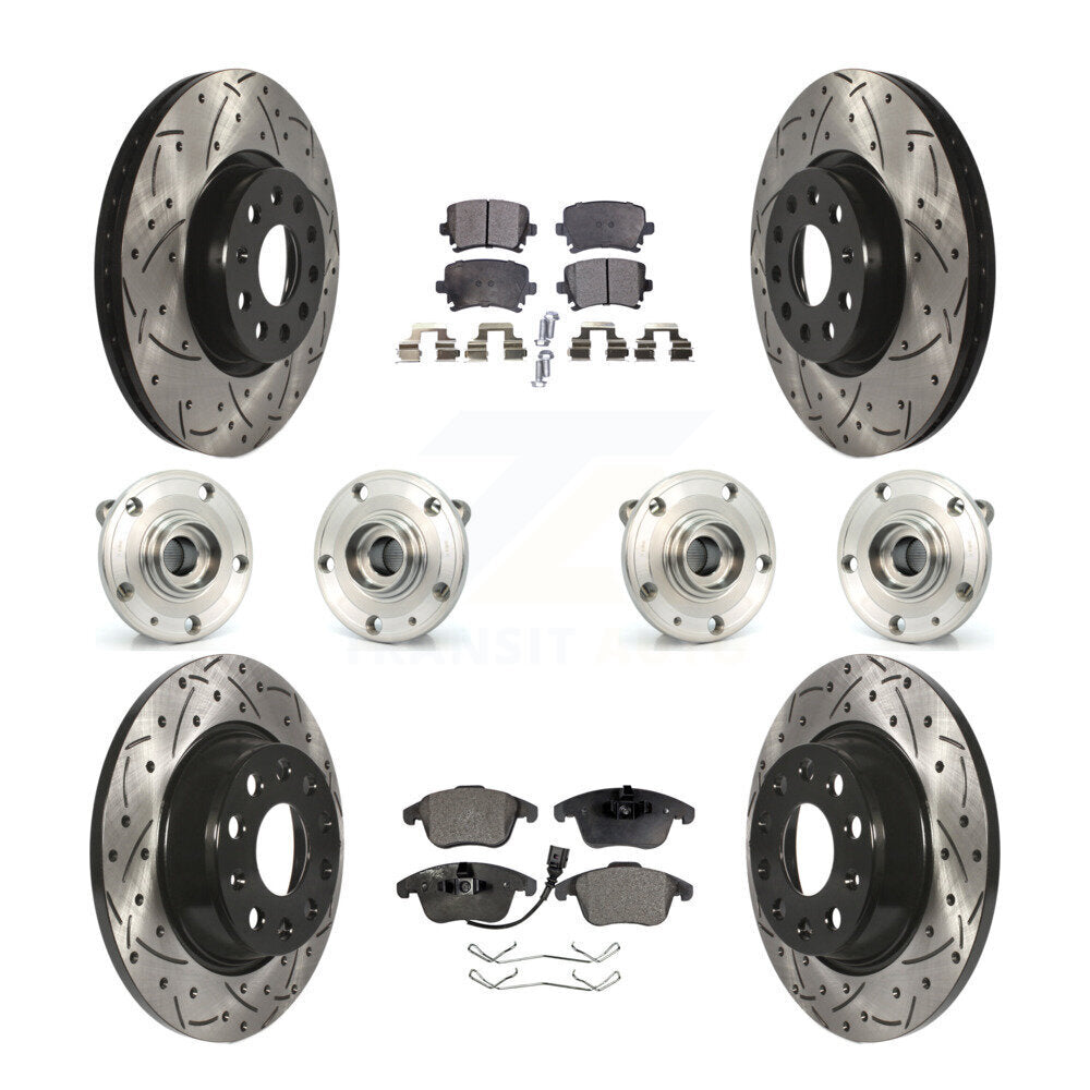 [Avant + Arrière] Kit d'ensemble roulement de roue et moyeu pour Volkswagen Tiguan Audi Q3 Quattro KBB-111335