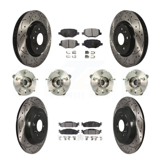 [Avant + Arrière] Kit d'ensemble roulement de roue et moyeu pour Ford Taurus Flex Lincoln MKT MKS KBB-111343