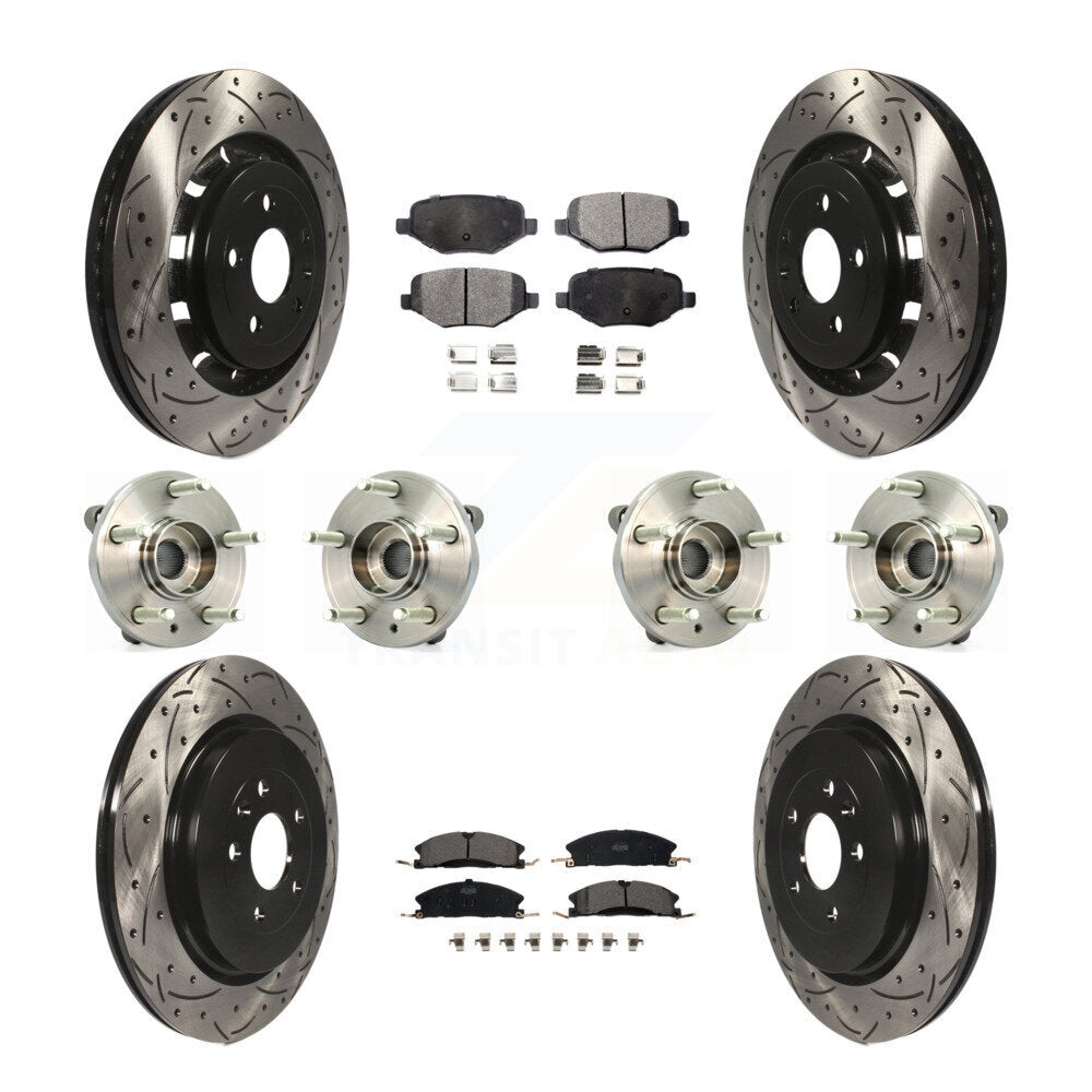 [Avant + Arrière] Kit d'ensemble roulement de roue et moyeu pour Lincoln MKS Ford Flex Taurus MKT KBB-111344
