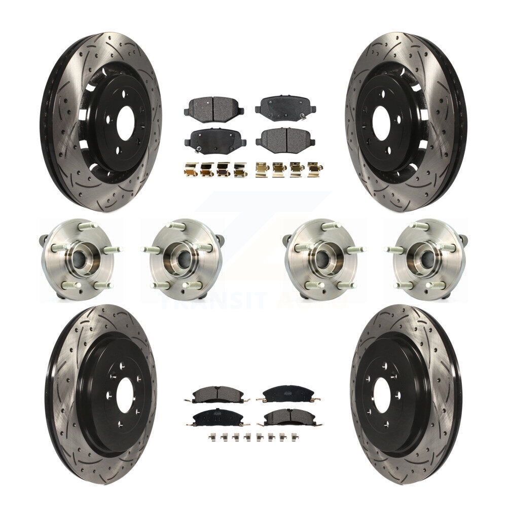 [Avant + Arrière] Kit d'ensemble roulement de roue et moyeu pour Ford Flex Taurus Lincoln MKS KBB-111345