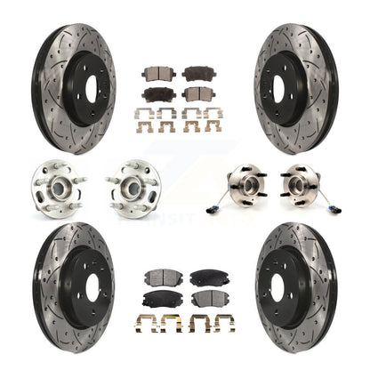 [Avant + Arrière] Kit d'ensemble roulement de roue et moyeu pour 2010 Buick Allure KBB-111349