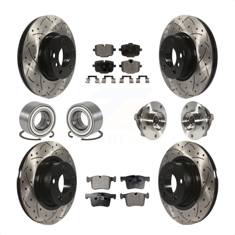 [Avant + Arrière] Kit d'ensemble roulement de roue et moyeu pour 2012 BMW X3 From 10 11 KBB-111353 par Transit Auto