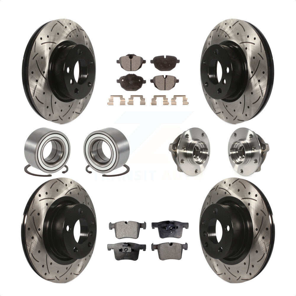 [Avant + Arrière] Kit d'ensemble roulement de roue et moyeu pour BMW X3 KBB-111354 par Transit Auto