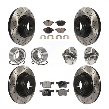 [Avant + Arrière] Kit d'ensemble roulement de roue et moyeu pour BMW X3 KBB-111354 par Transit Auto