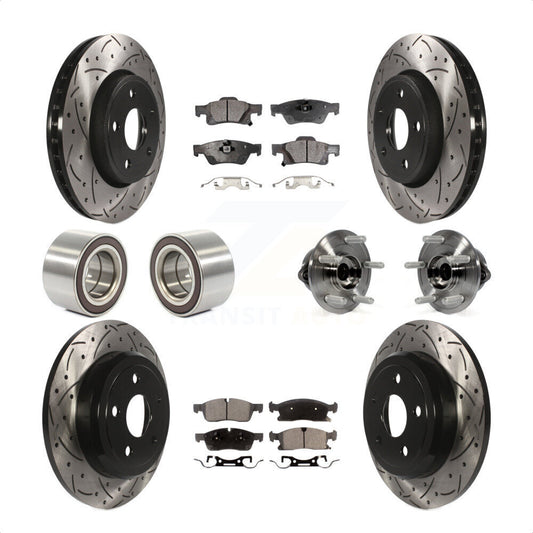[Avant + Arrière] Kit d'ensemble roulement de roue et moyeu pour Dodge Durango KBB-111355 par Transit Auto