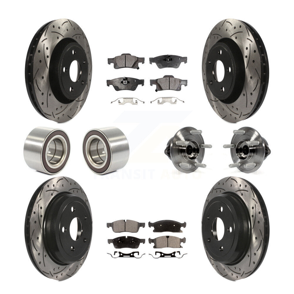 [Avant + Arrière] Kit d'ensemble roulement de roue et moyeu pour Dodge Durango Jeep Grand Cherokee KBB-111356