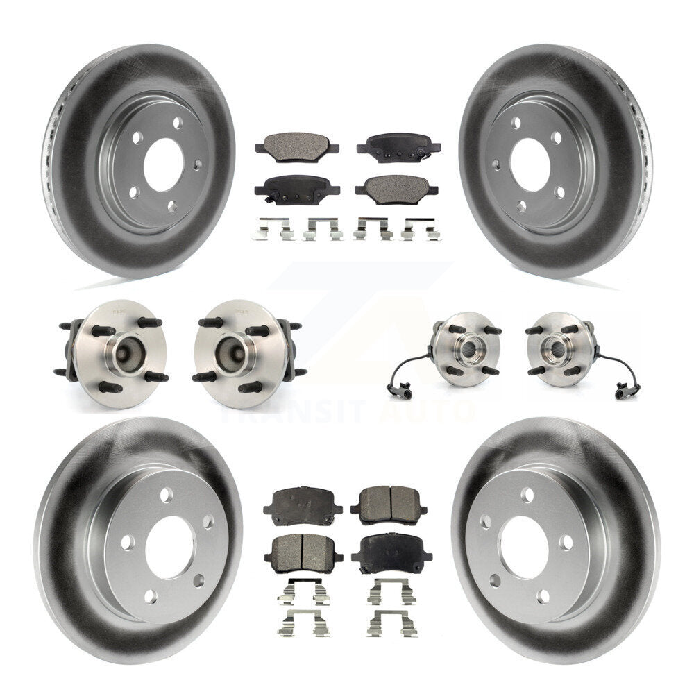 [Avant + Arrière] Kit d'ensemble roulement de roue et moyeu pour 2004-2007 Saturn Ion Supercharged avec 4-Wheel ABS avec 4 Lug Wheels KBB-111481