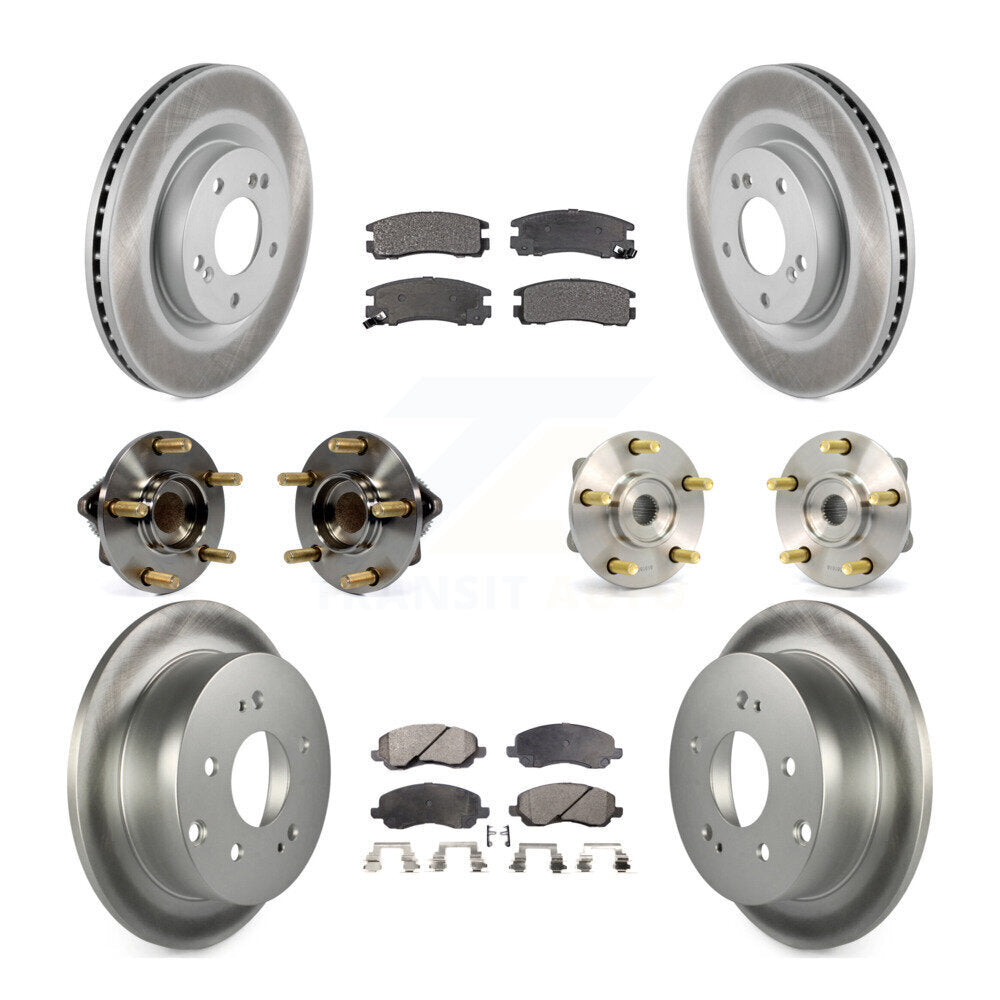 [Avant + Arrière] Kit d'ensemble roulement de roue et moyeu pour 2006 Mitsubishi Eclipse 2.4L To 10 31 05 KBB-111491