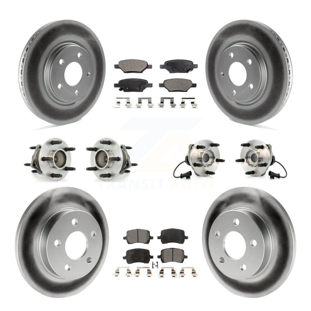 [Avant + Arrière] Kit d'ensemble roulement de roue et moyeu pour Chevrolet Malibu Pontiac G6 Saturn Aura KBB-111496