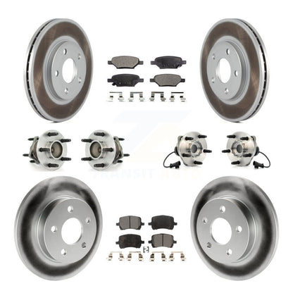 [Avant + Arrière] Kit d'ensemble roulement de roue et moyeu pour Chevrolet Malibu Pontiac G6 avec 276mm Diameter Rotor KBB-111498