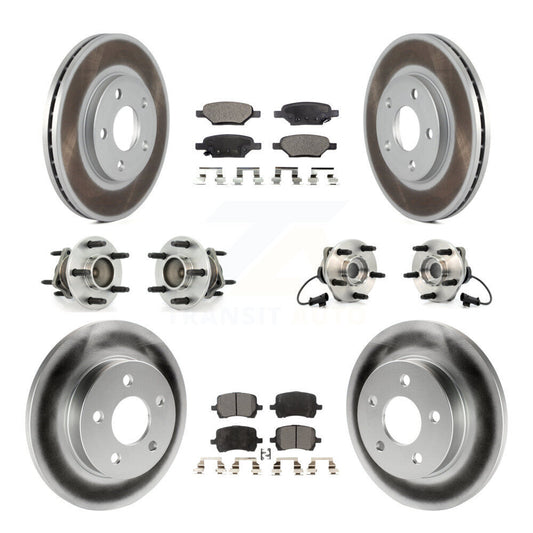 [Avant + Arrière] Kit d'ensemble roulement de roue et moyeu pour Chevrolet Malibu Pontiac G6 avec 276mm Diameter Rotor KBB-111498
