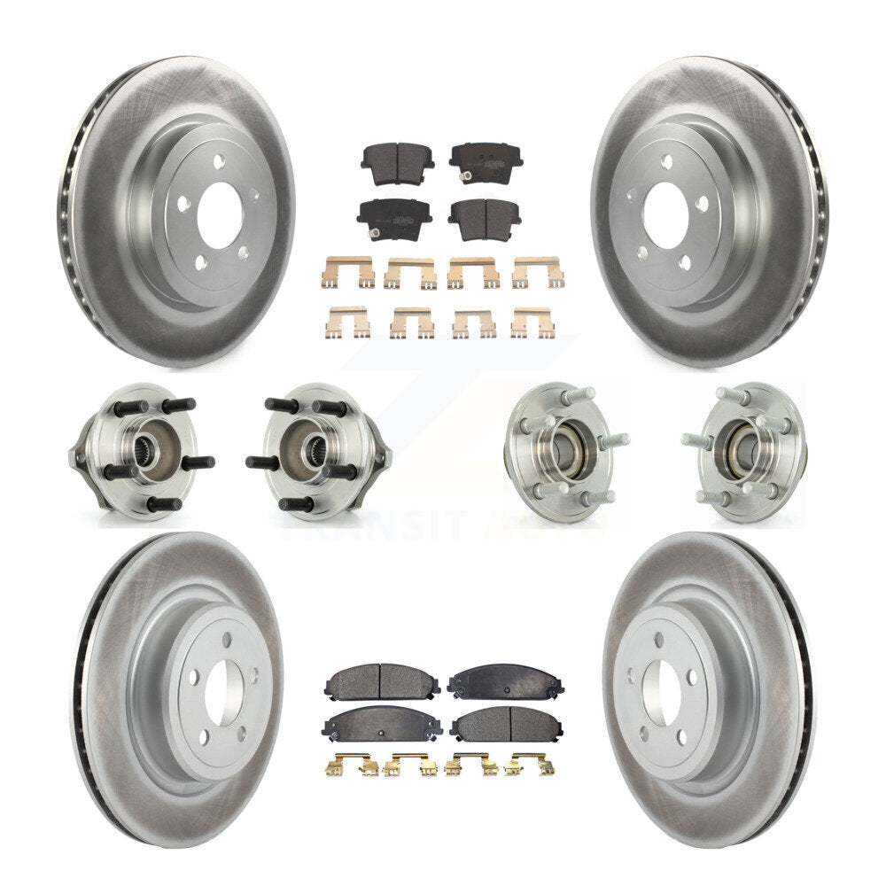 [Avant + Arrière] Kit d'ensemble roulement de roue et moyeu pour 2006-2008 Dodge Charger RWD avec 5.7L 3.5L avec Police Package KBB-111510