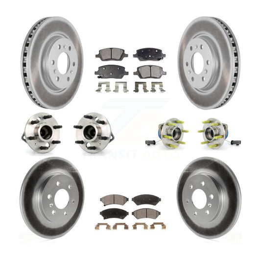 [Avant + Arrière] Kit d'ensemble roulement de roue et moyeu pour Chevrolet Uplander Pontiac Montana Buick Terraza Saturn Relay 4 Hole Rectangular Flange KBB-111522