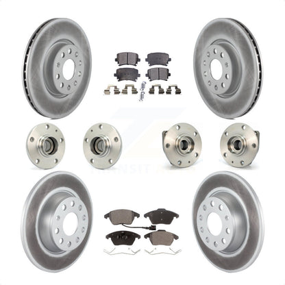[Avant + Arrière] Kit d'ensemble roulement de roue et moyeu pour 2007-2008 Volkswagen Eos 3 Bolt Mounting Flange KBB-111541 par Transit Auto