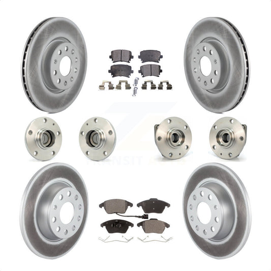 [Avant + Arrière] Kit d'ensemble roulement de roue et moyeu pour 2007-2008 Volkswagen Eos 3 Bolt Mounting Flange KBB-111541 par Transit Auto