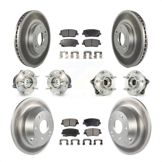 [Avant + Arrière] Kit d'ensemble roulement de roue et moyeu pour Kia Sorento Hyundai Santa Fe avec ABS Brakes FWD KBB-111545 par Transit Auto