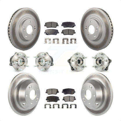 [Avant + Arrière] Kit d'ensemble roulement de roue et moyeu pour 2013-2014 Hyundai Santa Fe Sport FWD avec 2.4L 2.0L KBB-111547 par Transit Auto