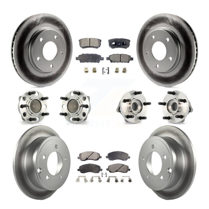 [Avant + Arrière] Kit d'ensemble roulement de roue et moyeu pour 2009 Dodge Caliber SXT avec Drum rear brakes Non-ABS KBB-111551