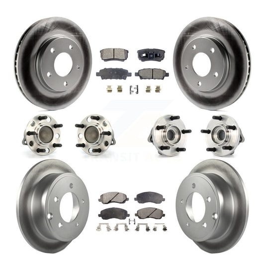 [Avant + Arrière] Kit d'ensemble roulement de roue et moyeu pour 2009 Dodge Caliber SXT avec Drum rear brakes 4-Wheel ABS KBB-111554