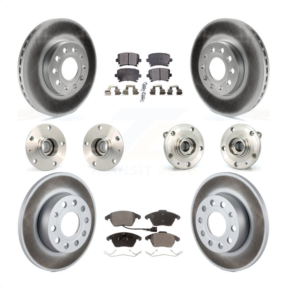 [Avant + Arrière] Kit d'ensemble roulement de roue et moyeu pour 2006-2009 Volkswagen Rabbit 4 Bolt Mounting Flange KBB-111560 par Transit Auto
