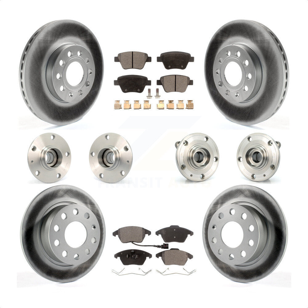 [Avant + Arrière] Kit d'ensemble roulement de roue et moyeu pour 2013 Volkswagen Beetle 2.5L avec 253mm Diameter Rotor KBB-111562 par Transit Auto