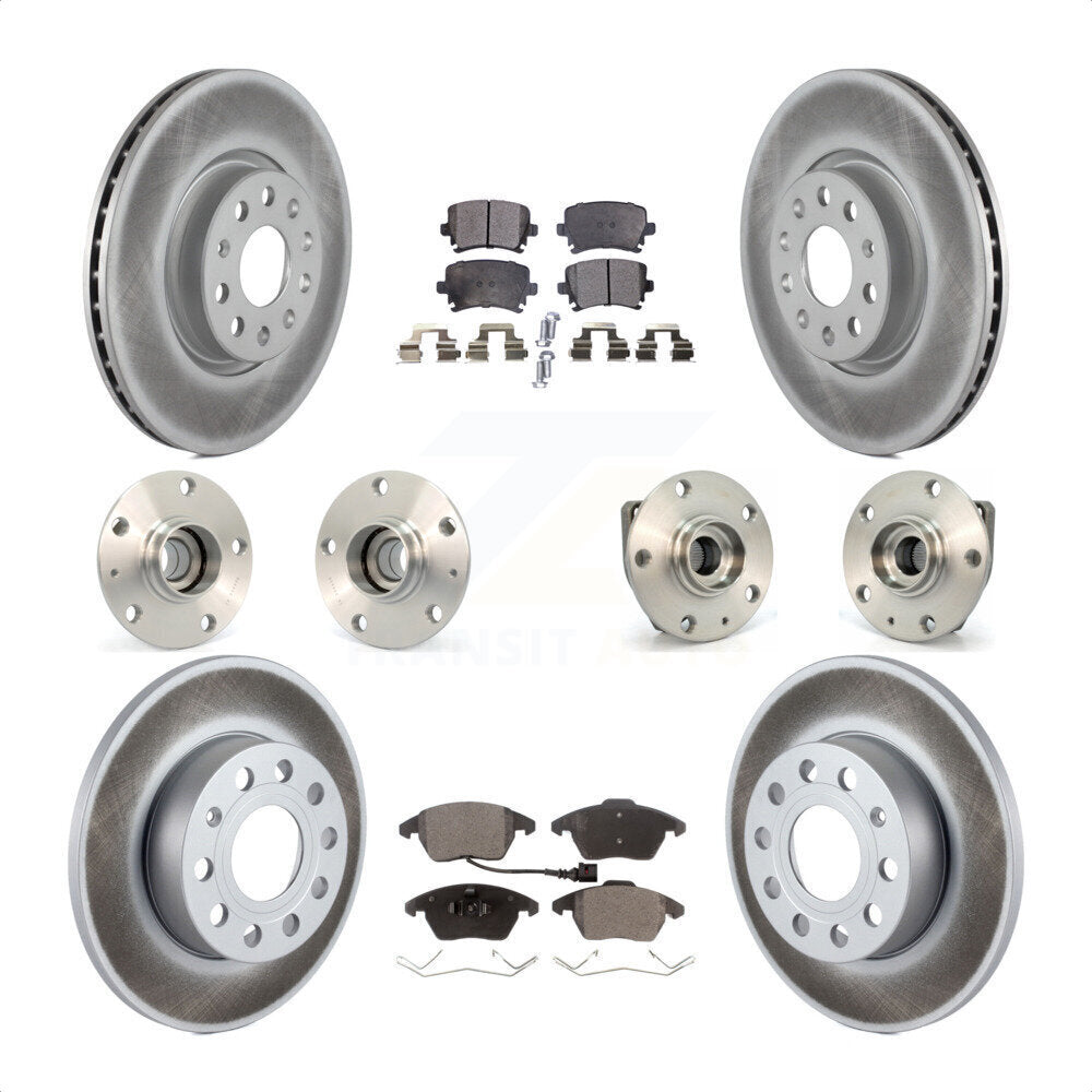 [Avant + Arrière] Kit d'ensemble roulement de roue et moyeu pour 2008 Audi A3 FWD From Chassis VIN #8P8057779 KBB-111566 par Transit Auto