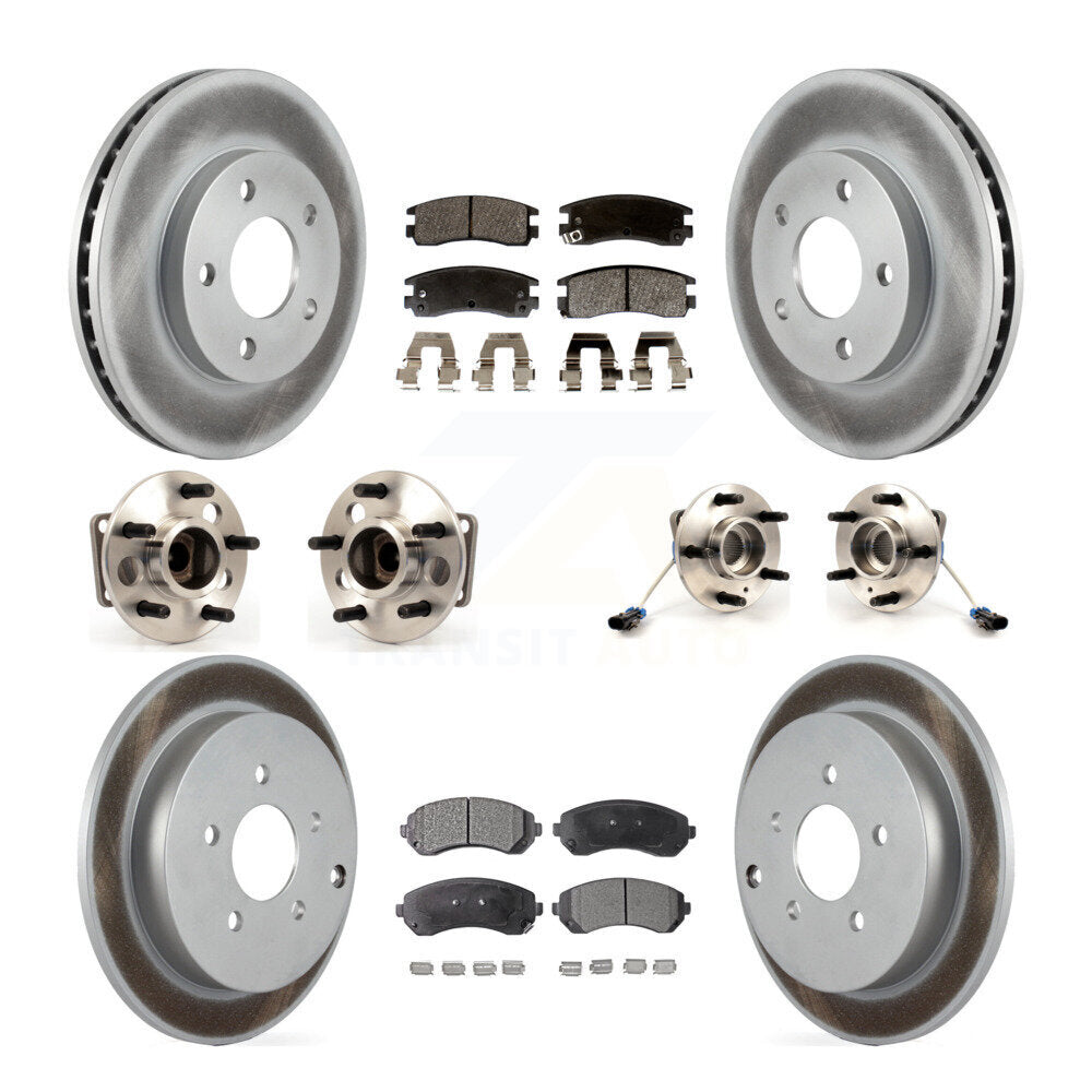[Avant + Arrière] Kit d'ensemble roulement de roue et moyeu pour 2001-2005 Pontiac Aztek FWD avec rear brakes 4-Wheel ABS KBB-111581
