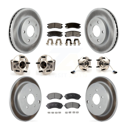[Avant + Arrière] Kit d'ensemble roulement de roue et moyeu pour 2001-2005 Pontiac Aztek FWD avec rear brakes 4-Wheel ABS KBB-111581
