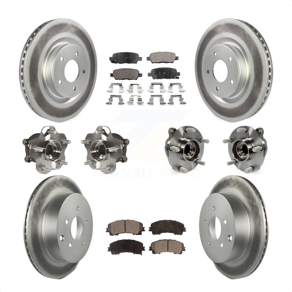 [Avant + Arrière] Kit d'ensemble roulement de roue et moyeu pour INFINITI Q50 Base Premium avec RWD KBB-111632 par Transit Auto