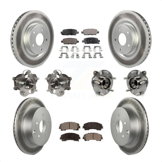 [Avant + Arrière] Kit d'ensemble roulement de roue et moyeu pour INFINITI Q50 Base Premium avec RWD KBB-111632 par Transit Auto