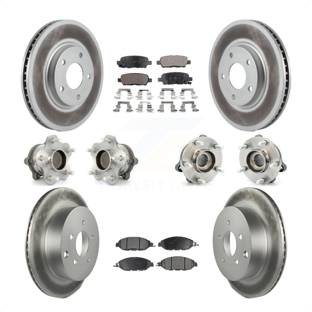 [Avant + Arrière] Kit d'ensemble roulement de roue et moyeu pour 2016 Nissan Pathfinder FWD From 11 15 KBB-111642 par Transit Auto