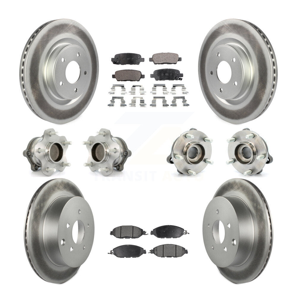 [Avant + Arrière] Kit d'ensemble roulement de roue et moyeu pour Nissan Pathfinder Murano INFINITI QX60 JX35 FWD KBB-111646