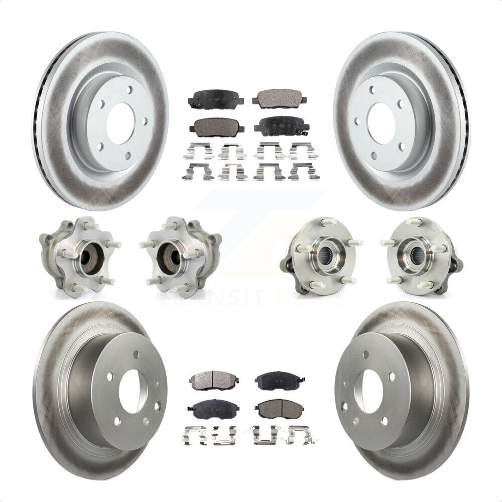 [Avant + Arrière] Kit d'ensemble roulement de roue et moyeu pour 2007 Nissan Altima 2.5L avec Non-ABS KBB-111648 par Transit Auto