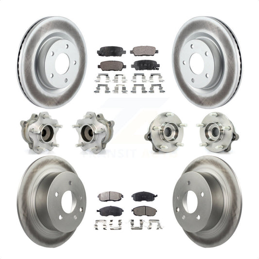 [Avant + Arrière] Kit d'ensemble roulement de roue et moyeu pour 2007 Nissan Altima 2.5L avec Non-ABS KBB-111648 par Transit Auto