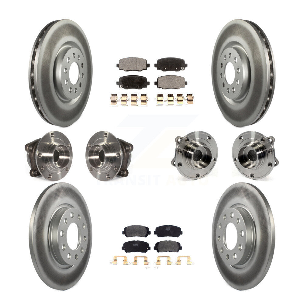 [Avant + Arrière] Kit d'ensemble roulement de roue et moyeu pour 2015-2017 Chrysler 200 AWD avec 330mm Diameter Rotor KBB-111684