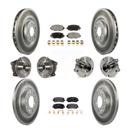 [Avant + Arrière] Kit d'ensemble roulement de roue et moyeu pour 2015-2017 Chrysler 200 AWD avec 330mm Diameter Rotor KBB-111684