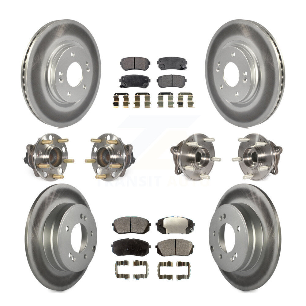 [Avant + Arrière] Kit d'ensemble roulement de roue et moyeu pour 2015 Hyundai Sonata GAS engine avec Manual Parking KBB-111716