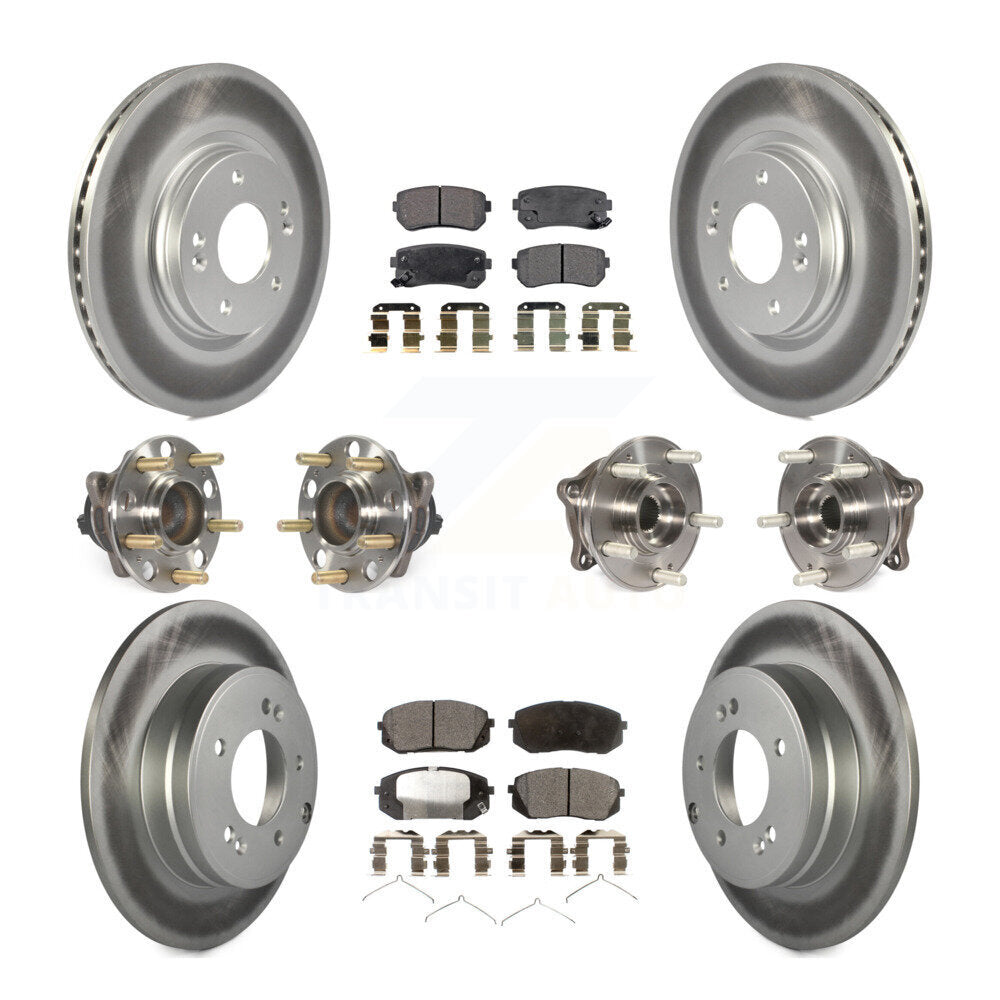 [Avant + Arrière] Kit d'ensemble roulement de roue et moyeu pour 2015-2016 Hyundai Sonata GAS engine avec Manual Parking KBB-111717