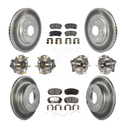[Avant + Arrière] Kit d'ensemble roulement de roue et moyeu pour 2015-2016 Hyundai Sonata GAS engine avec Manual Parking KBB-111717