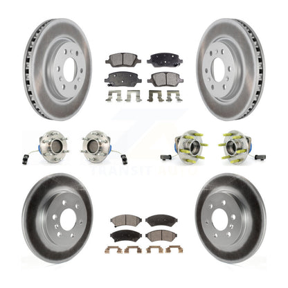 [Avant + Arrière] Kit d'ensemble roulement de roue et moyeu pour Chevrolet Uplander Buick Terraza Pontiac Montana 3 Hole Triangular Flange KBB-111747