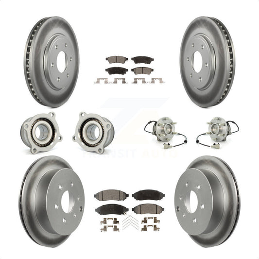 [Avant + Arrière] Kit d'ensemble roulement de roue et moyeu pour Nissan Frontier Suzuki Equator KBB-111754 par Transit Auto