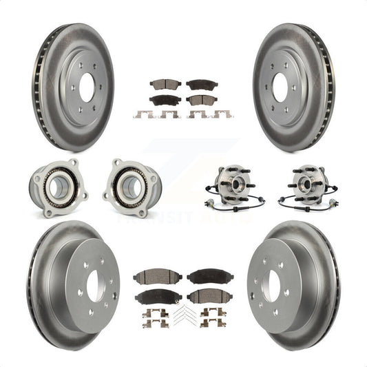 [Avant + Arrière] Kit d'ensemble roulement de roue et moyeu pour Nissan Frontier Xterra Suzuki Equator KBB-111758 par Transit Auto