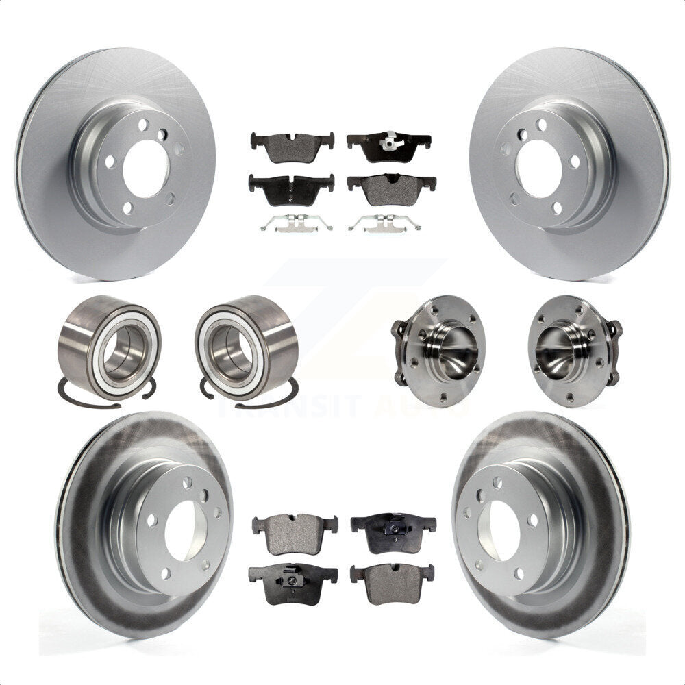 [Avant + Arrière] Kit d'ensemble roulement de roue et moyeu pour 2012 BMW 328i Convertible Wagon avec 2.0L sans Blue Painted Calipers KBB-111780 par Transit Auto
