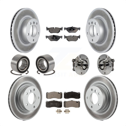 [Avant + Arrière] Kit d'ensemble roulement de roue et moyeu pour 2006-2007 BMW 323i avec 338mm Diameter Rotor KBB-111822 par Transit Auto